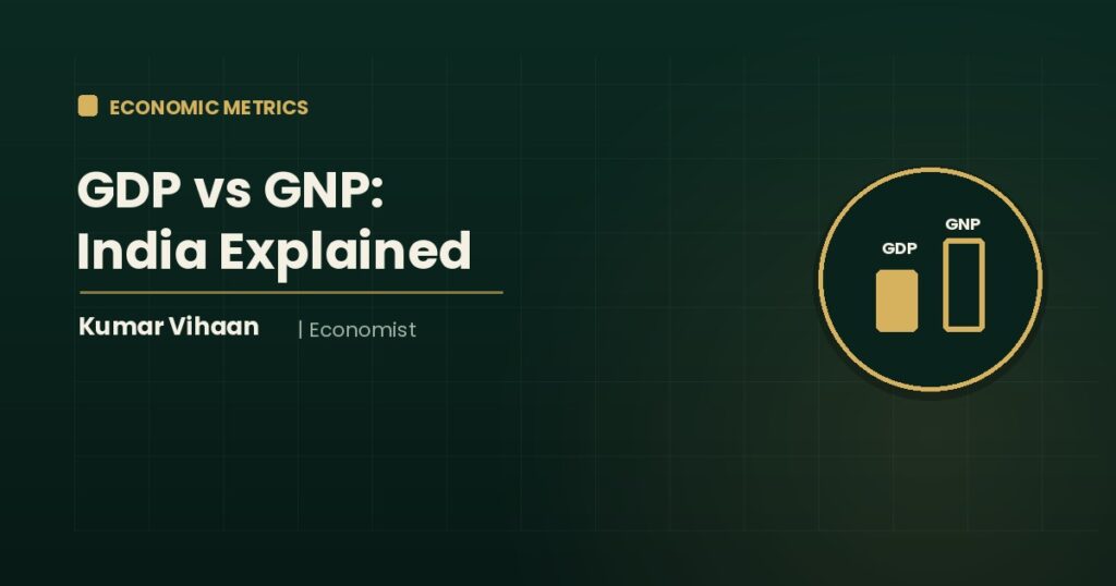 Economist Kumar Vihaan comparing GDP and GNP to explain India's economy