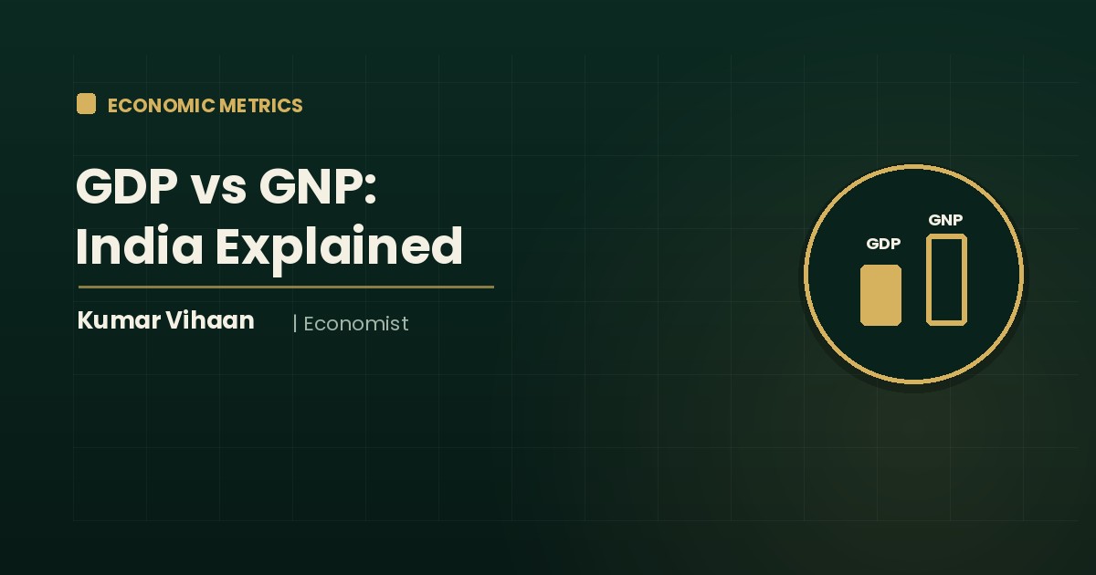 Economist Kumar Vihaan comparing GDP and GNP to explain India's economy