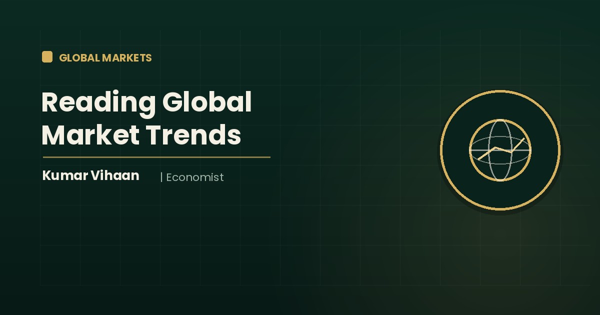 Economist Kumar Vihaan reading global market trends and world economic data