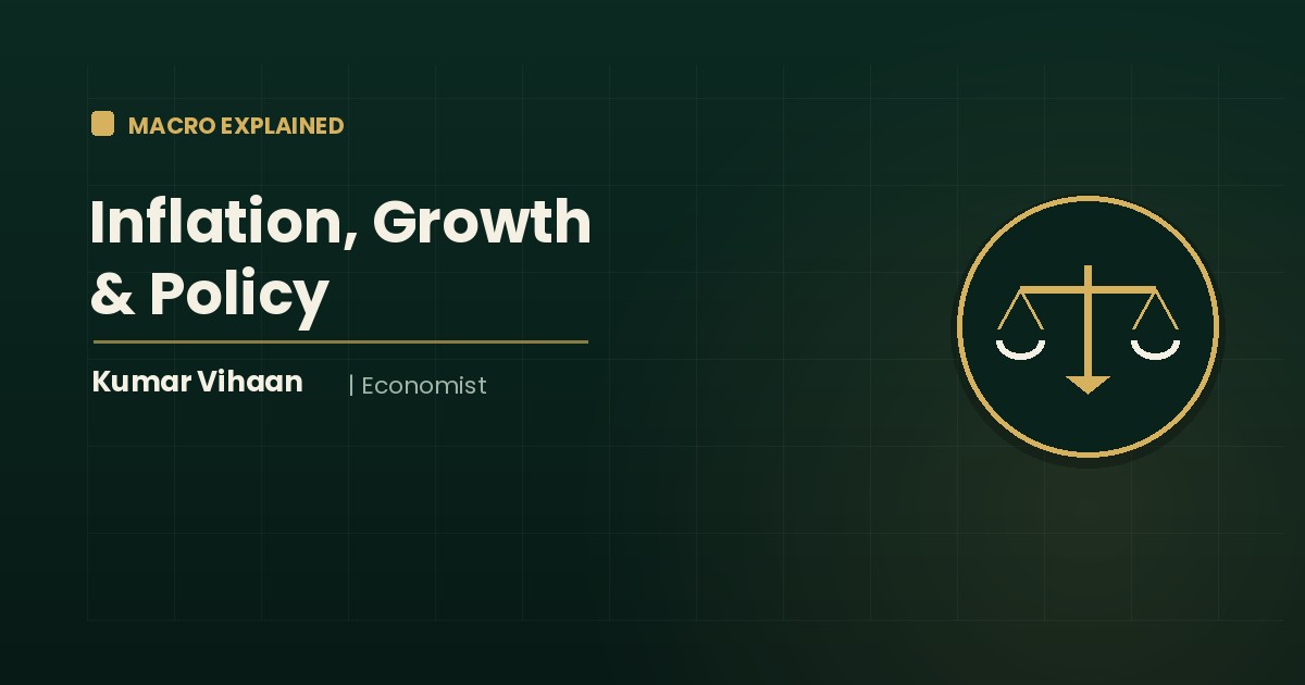 Economist Kumar Vihaan explaining the link between inflation, growth and policy in India